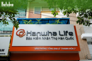 Biển hiệu quảng cáo Hanwha Life Chi nhánh 7 tại TP. Thanh Hóa do Hatuba thi công