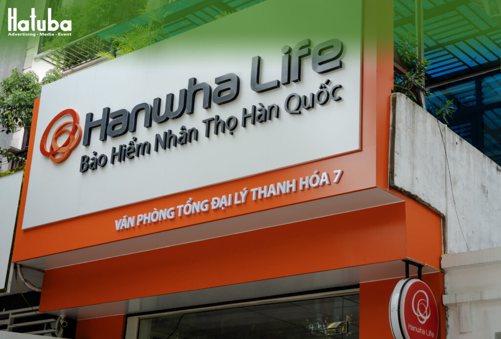 Chi nhánh Hanwha Life tại Thanh Hóa với bộ nhận diện thương hiệu đồng bộ chuẩn hệ thống toàn quốc 
