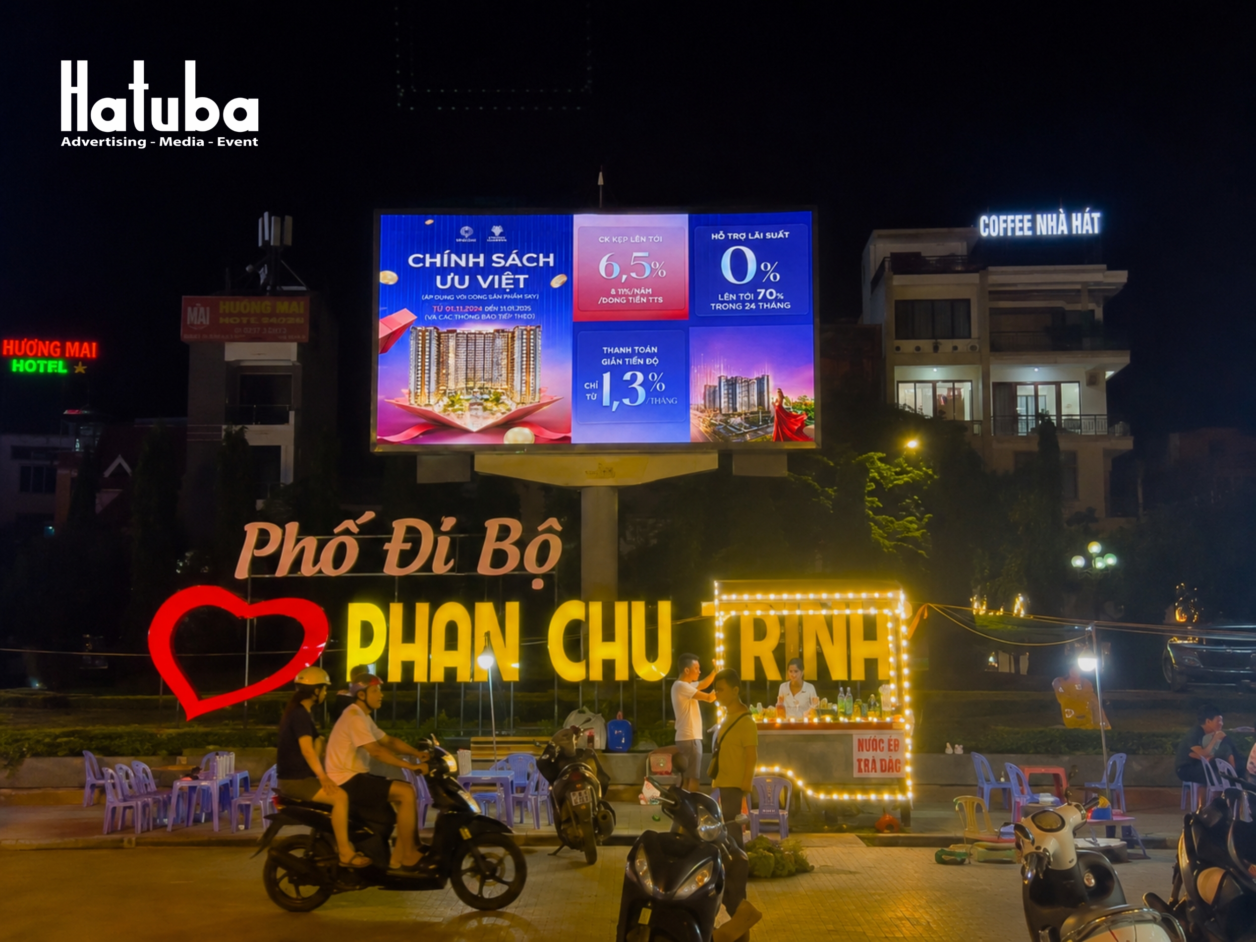 Khách hàng mục tiêu di chuyển tại khu vực trung tâm thành phố Thanh Hóa