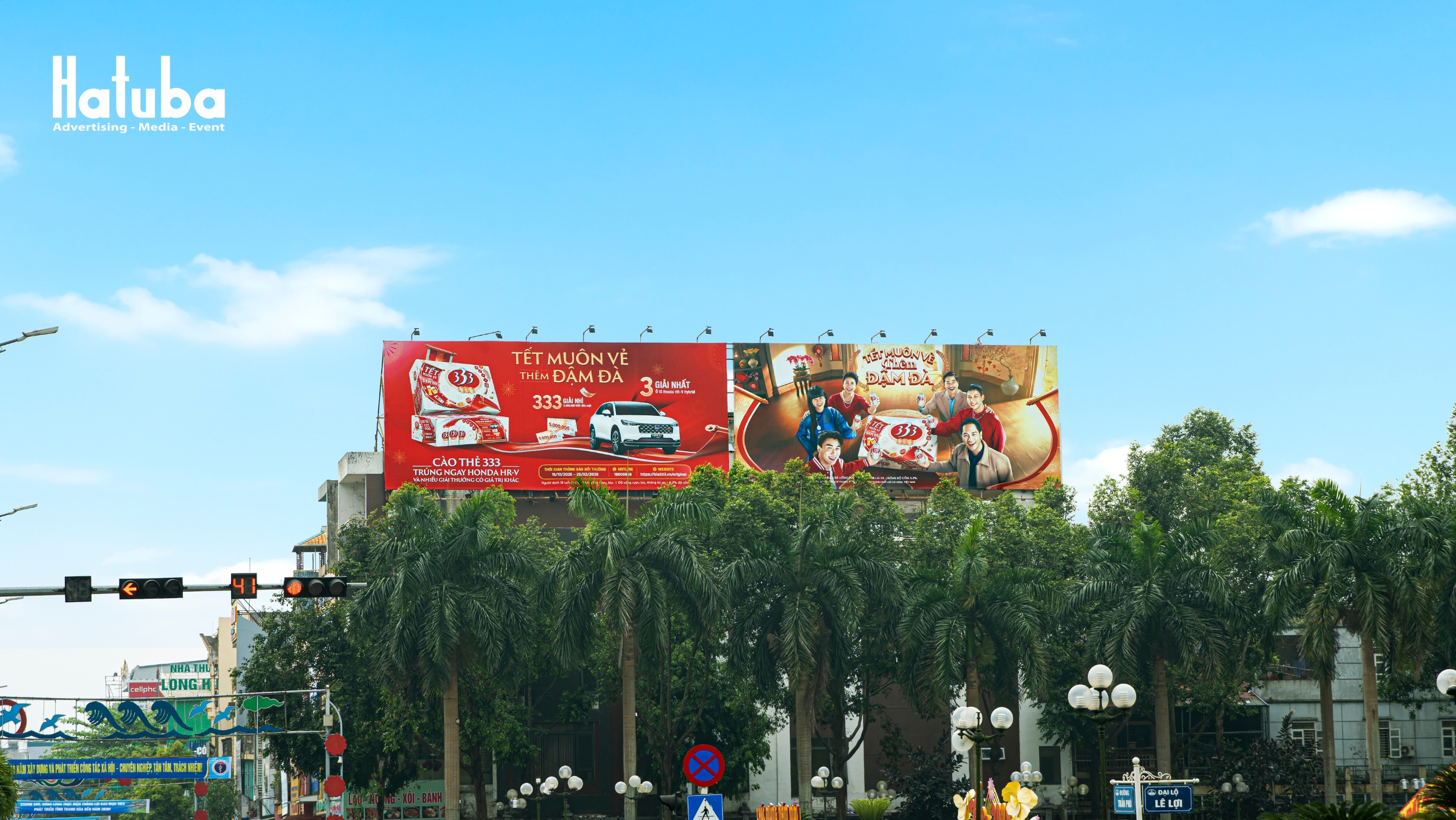 Hatuba triển khai pano quảng cáo ngoài trời cho Sabeco Bia 333 tại Thanh Hóa