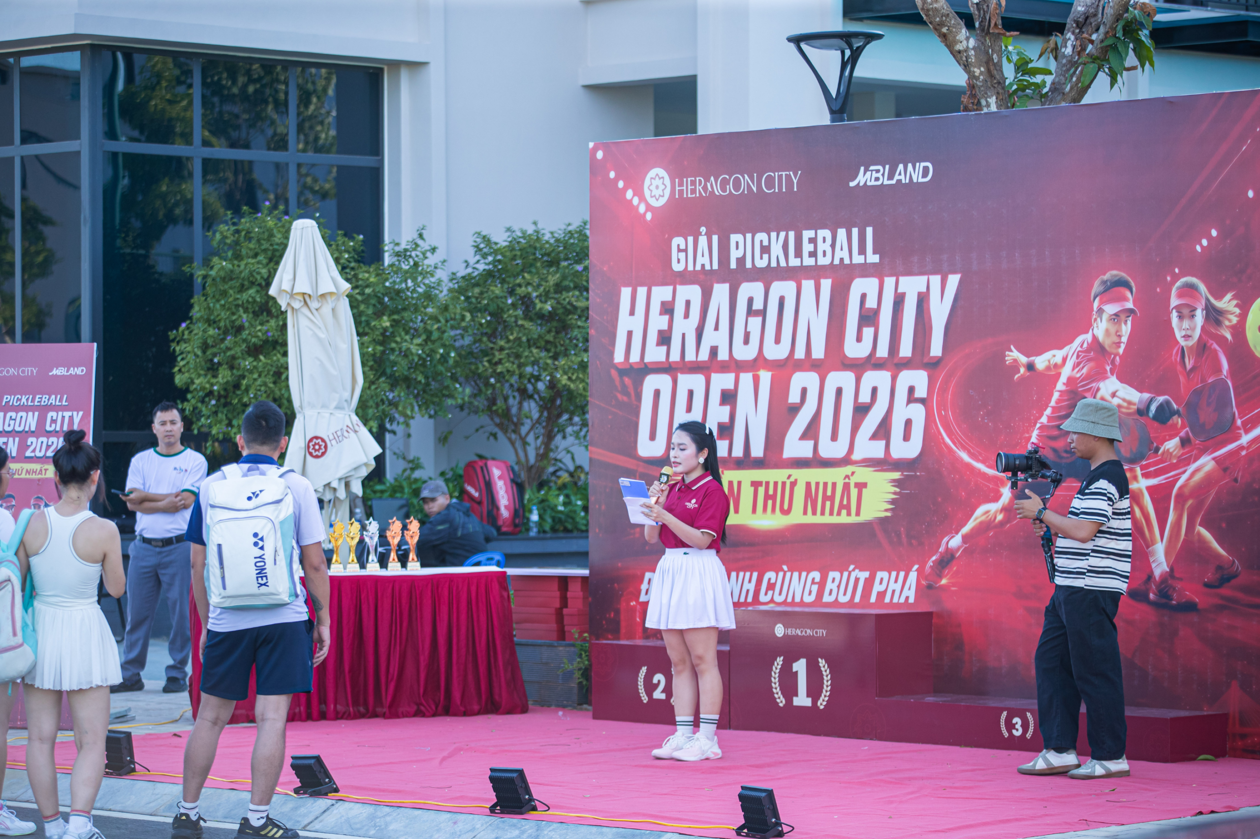HATUBA thiết kế và thi công backdrop cho giải Pickleball Heragon City Open 2026