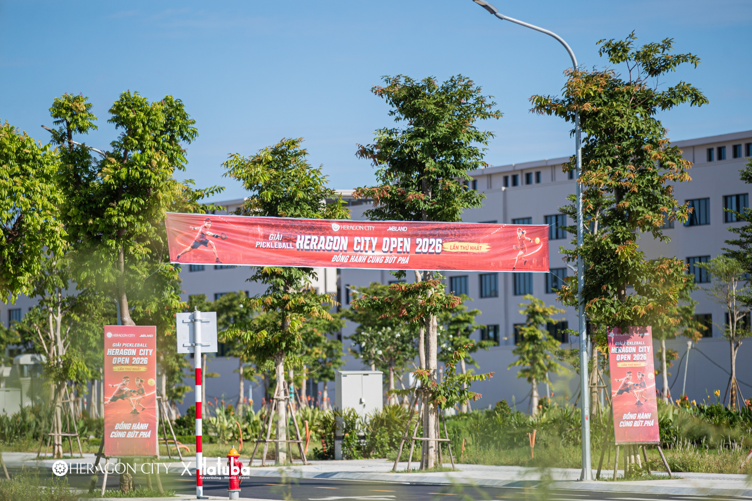 HATUBA in ấn và thi công banner sự kiện Pickleball Heragon City tại Thanh Hóa