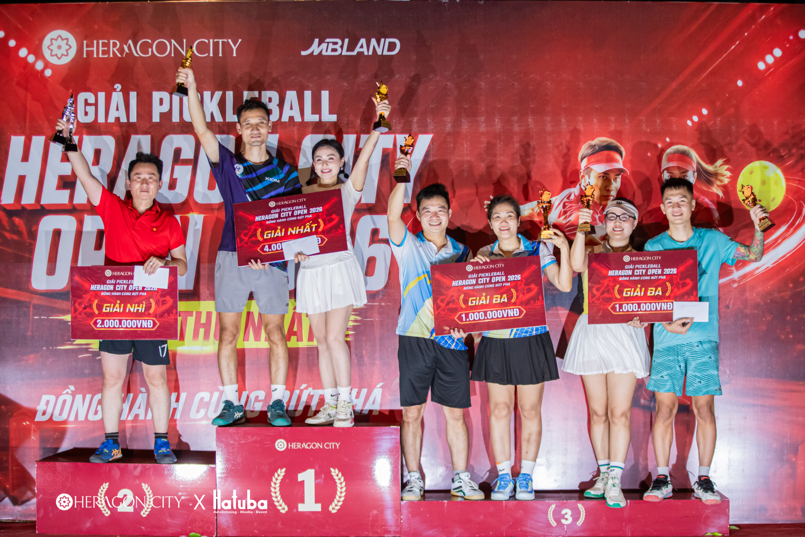 Kết quả giải Pickleball Heragon City Open 2026 do HATUBA tổ chức tại Thanh Hóa