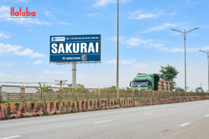 Billboard Công ty may mặc Sakurai bên tuyến Quốc lộ tại Thanh Hóa