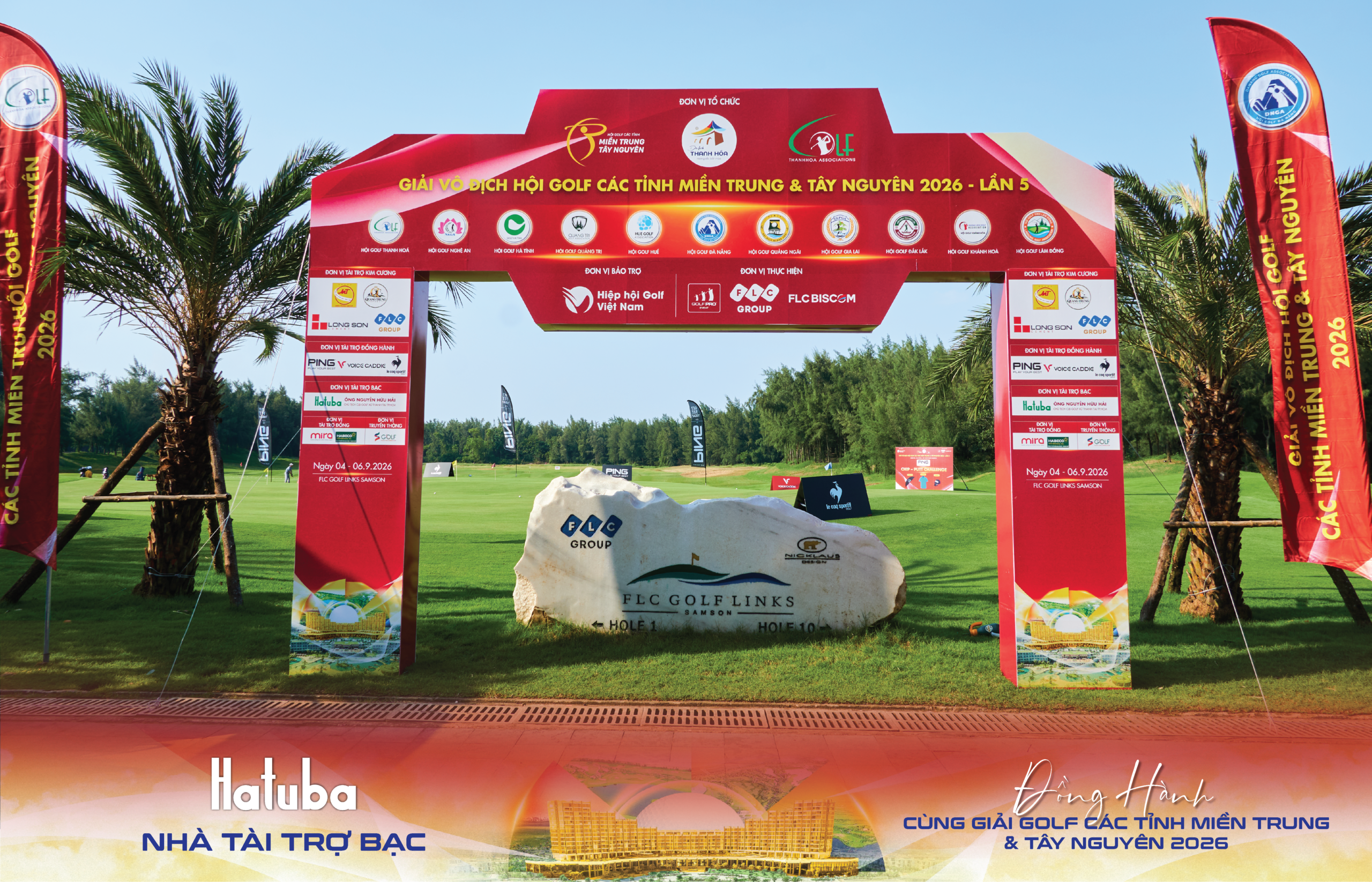 Cổng chào sự kiện Golf tại FLC Golf Links Sầm Sơn do HATUBA thi công