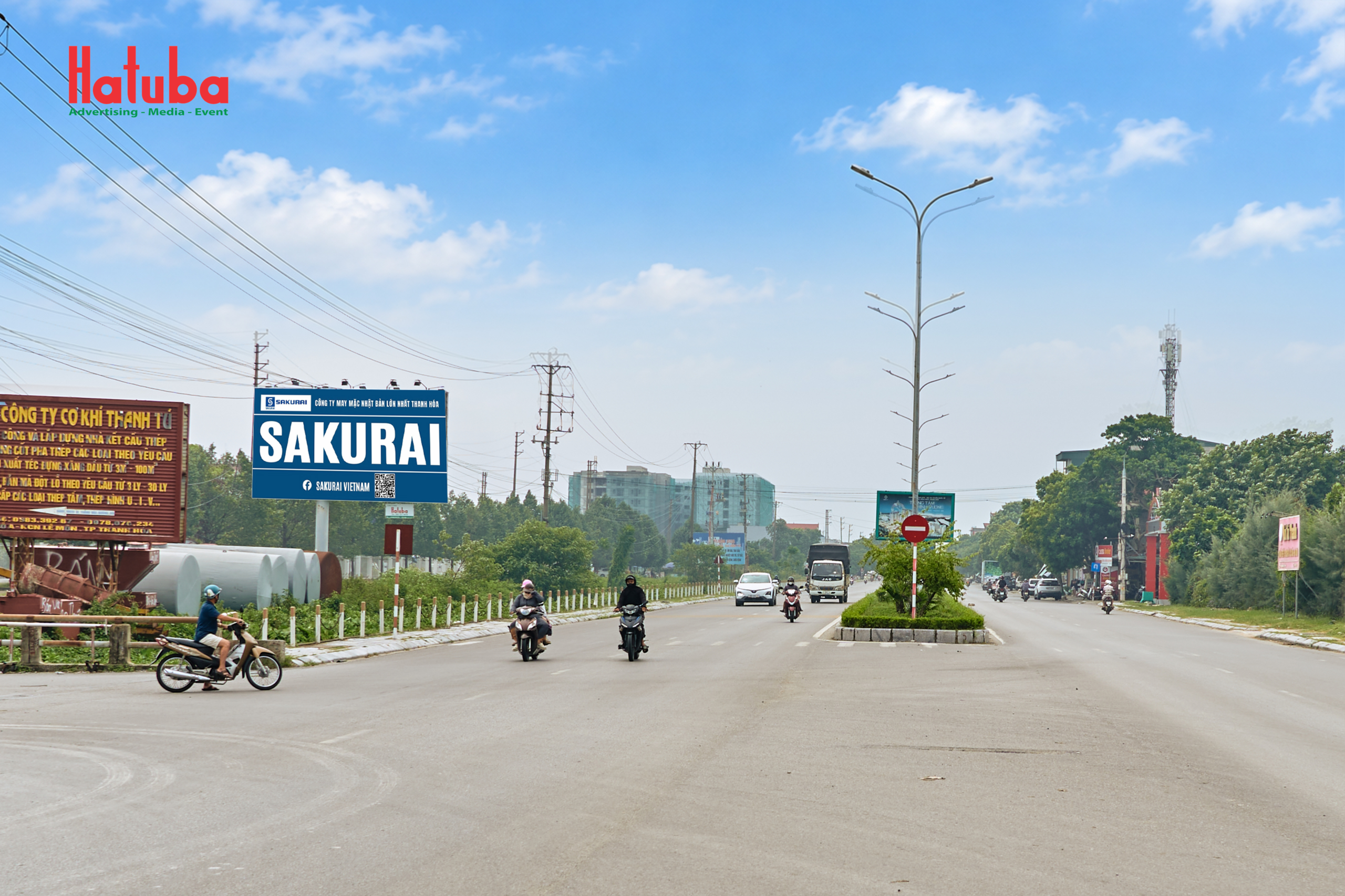 Quảng cáo Pano Sakurai trên trục đường KCN Lễ Môn Thanh Hóa 