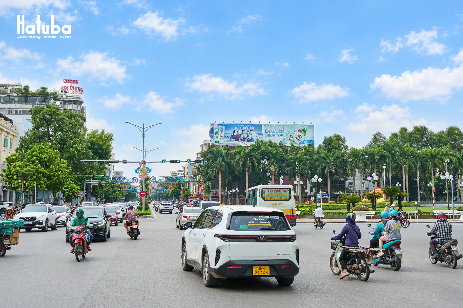 Quảng cáo ngoài trời Bia Sài Gòn trên Pano tại tuyến giao thông trung tâm Thanh Hóa