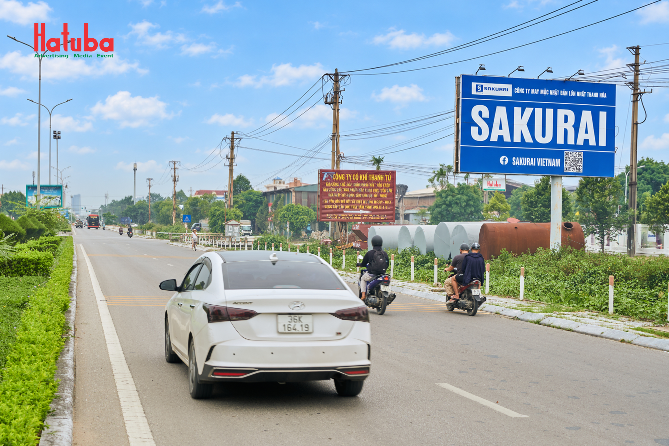 Pano quảng cáo Sakurai do HATUBA triển khai tại Thanh Hóa
