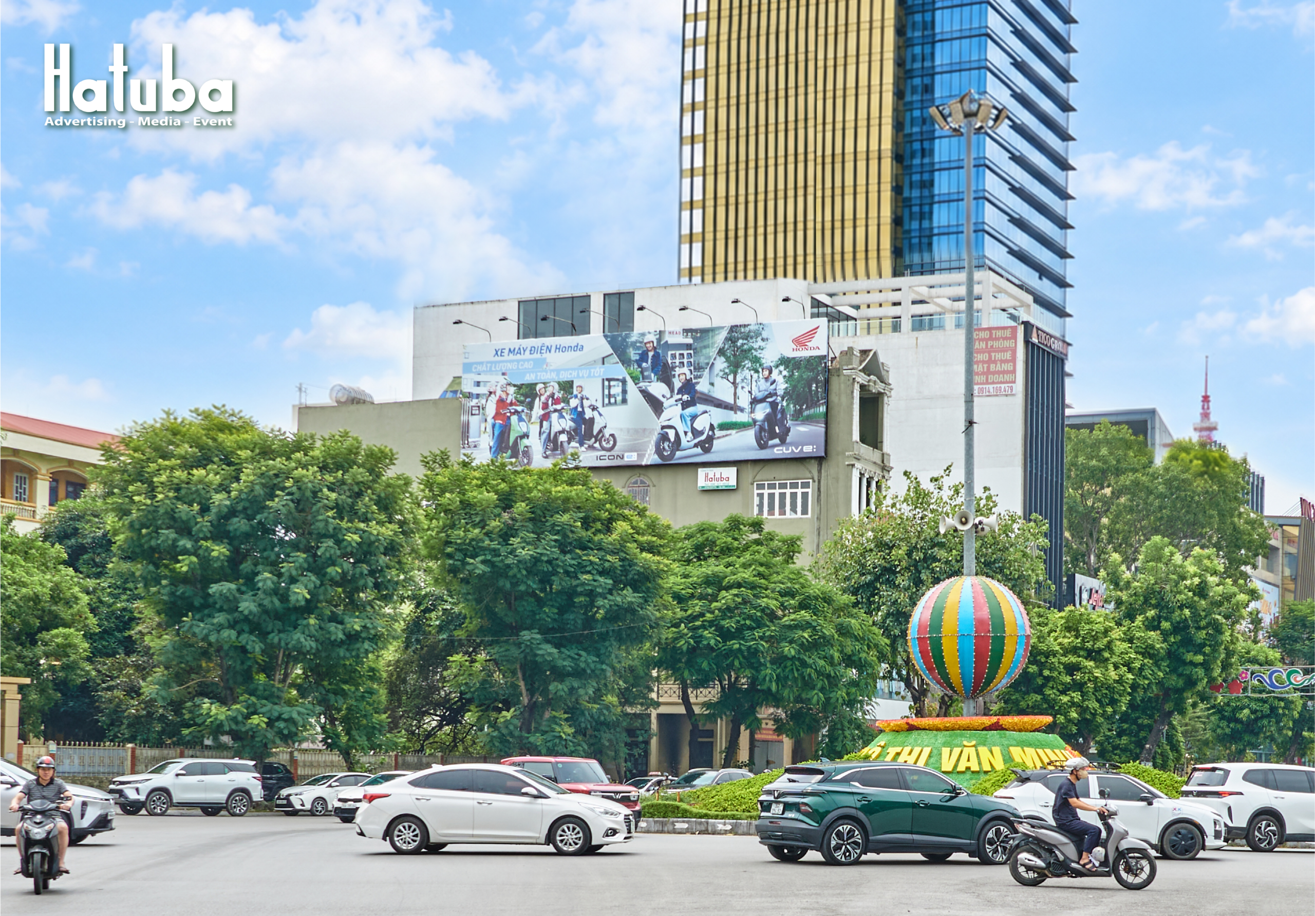 Vị trí Pano quảng cáo Honda tại 03 Trần Phú, P. Hạc Thành, Thanh Hóa 