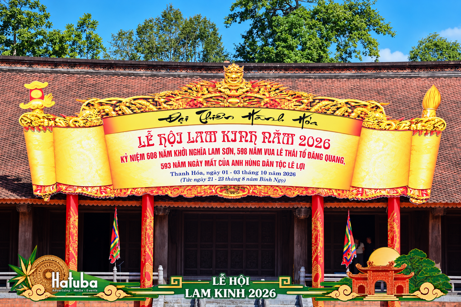 Backdrop Lễ hội Lam Kinh 2026 tại Thanh Hóa