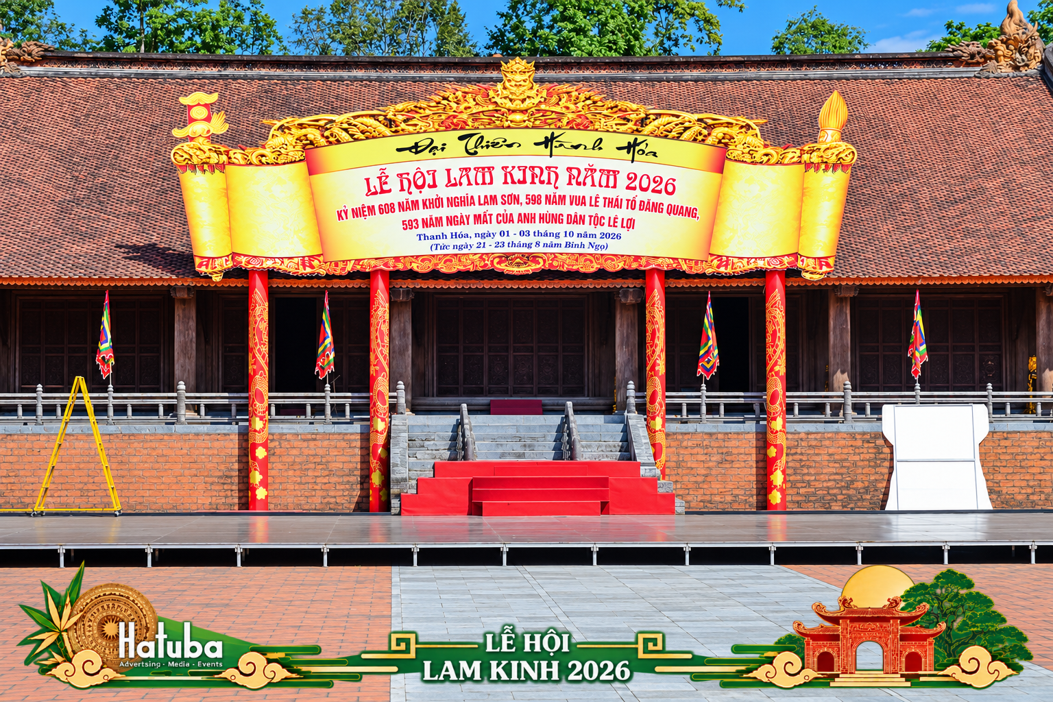 HATUBA triển khai backdrop chính Lễ hội Lam Kinh 2026